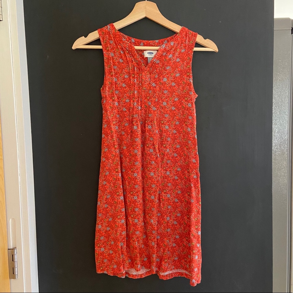 OLD NAVY Girls Orange Floral Summer Midi Dress